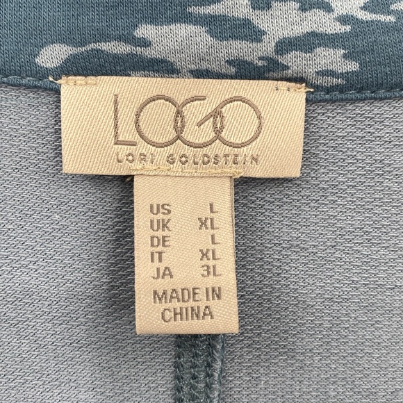 Logo by Lori Goldstein French Terry Blazer Stretchy Knit Single Button Size L - Picture 5 of 9